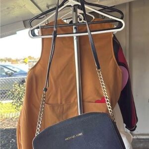 Michael Kors Black Crossbody Bag with Gold Chain